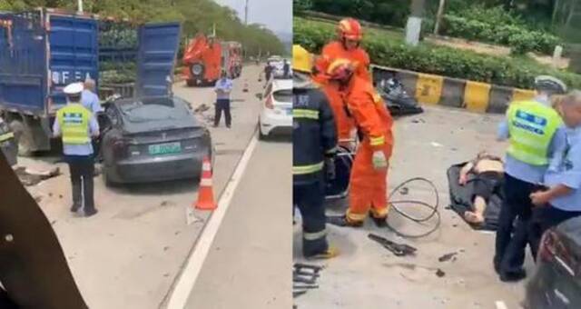 现场惨烈！广东一辆特斯拉追尾货车，驾驶人当场死亡！特斯拉回应