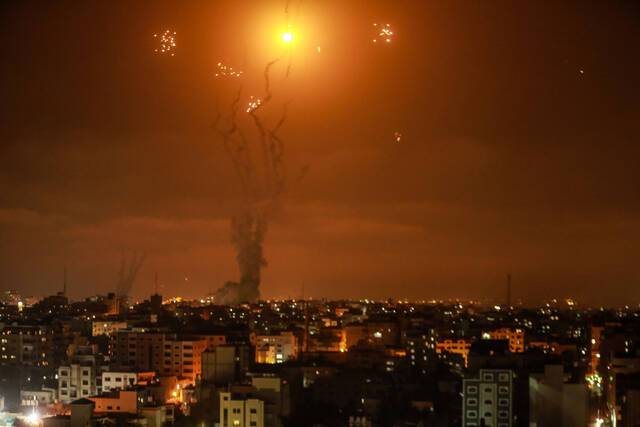 以色列拦截来自加沙地带的火箭弹