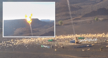 也门胡赛武装发布的，BDAR-3打靶视频图源：社交媒体