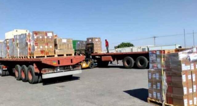 约旦政府向巴勒斯坦运送首批紧急医疗援助