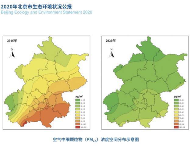 北京PM2.5年均浓度下降 生态环境质量明显改善