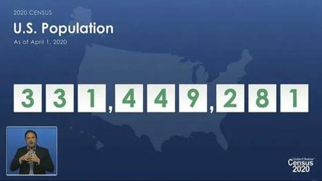 2021年4月26日，华盛顿特区，美国人口普查局发布最新美国人口普查数据。图