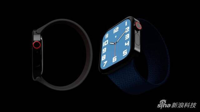 网络上Apple Watch Series 7渲染图