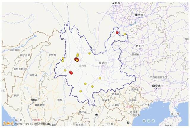 今年以来，云南共发生三级以上地震41次，最大6.4级