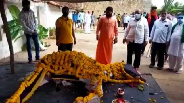 印度数百民众参加一匹马的葬礼:无视疫情 现场人挤人