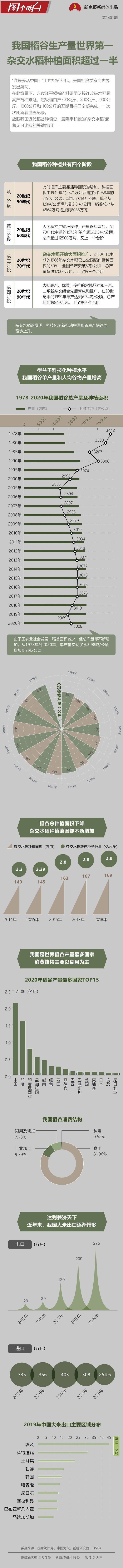 我国稻谷生产量世界第一 杂交水稻种植面积超过一半