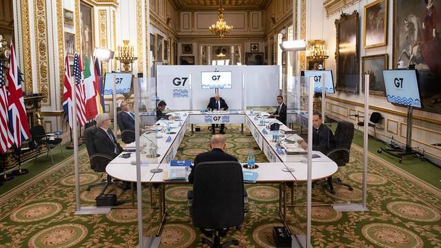 今年5月举行的G7外长会议图自社交媒体