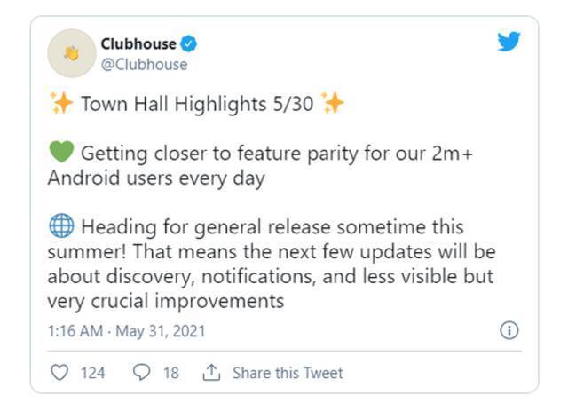 社交音频应用Clubhouse将很快向公众全面开放