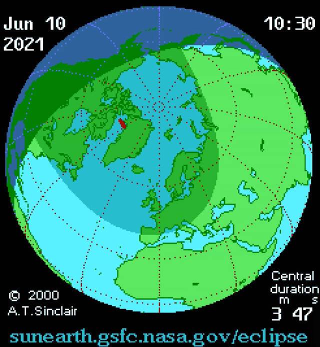 2021年6月10日日食将在天空中呈现一个火环但仅有少数人能看到日环食