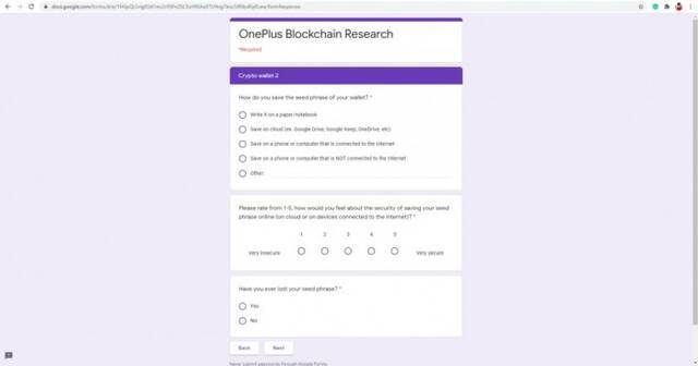 一份问卷调查显示OnePlus可能开发加密货币钱包