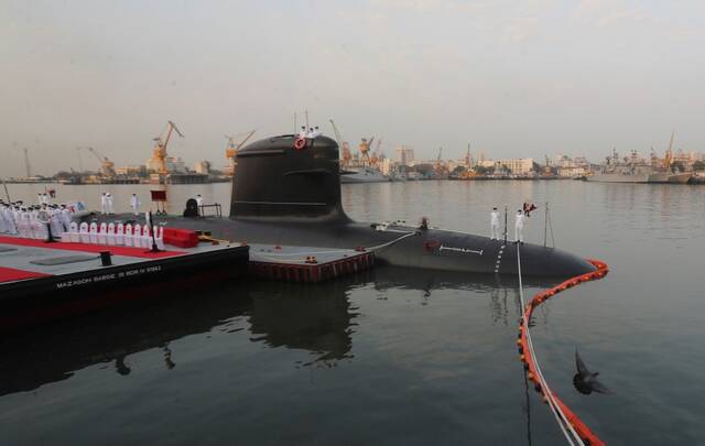 今年3月10日，印度第三艘“卡尔瓦里”级潜艇“卡兰杰”号正式服役。