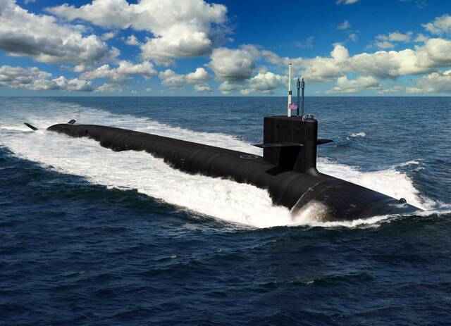 美军SSBN-826“哥伦比亚”号战略核潜艇想象图，此前该潜艇曾使用“SSBN-X”的代号