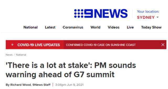 澳大利亚9 NEWS新闻网报道截图