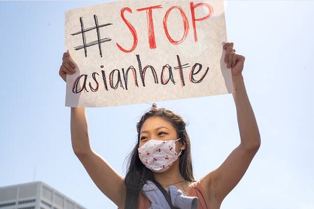 美国亚特兰大举行主题为“停止仇恨亚裔”（Stop Asian Hate）的游行和集会（资料图）
