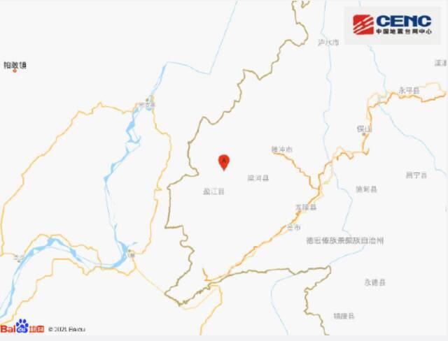 云南德宏州盈江县发生5.0级地震 震源深度16千米