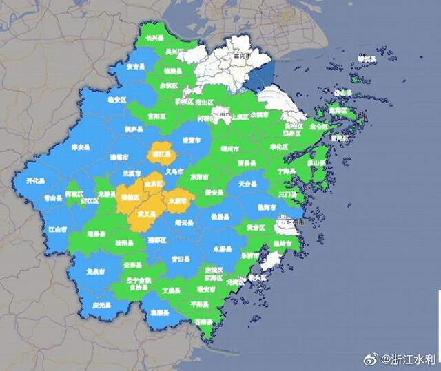 浙江发布山洪灾害预警：五地发生山洪灾害可能性较大