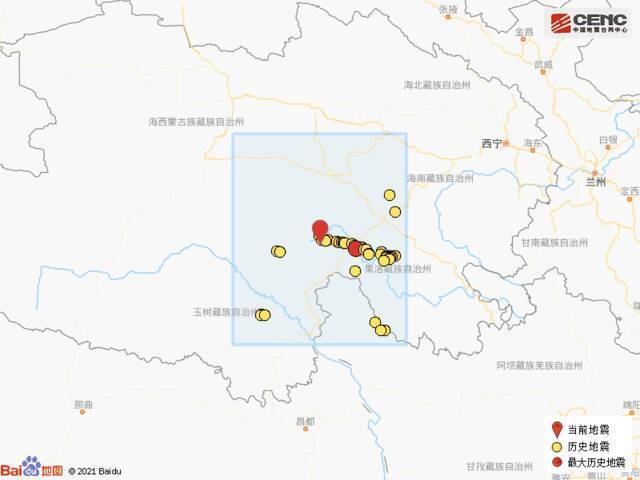 青海果洛州玛多县发生3.9级地震