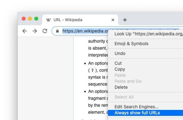 谷歌取消Chrome浏览器的隐藏完整URL功能