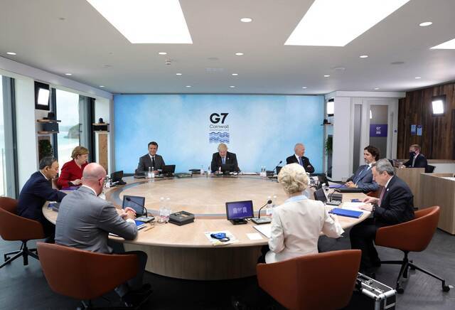 当地时间2021年6月11日，英国康沃尔，七国集团首脑会议（G7峰会）举行图源：澎湃影像平台