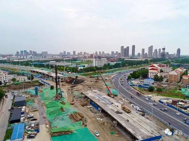 天津这个立交桥预计明年年底前具备通车条件