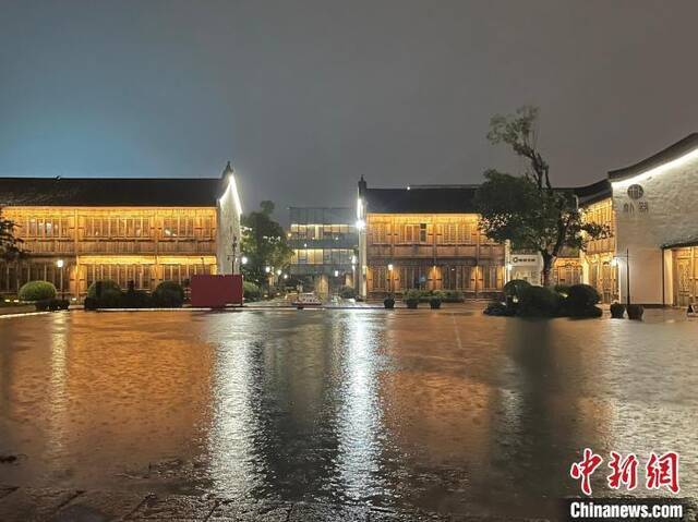 资料图：6月12日夜，浙江杭州局地迎大雨。张煜欢摄