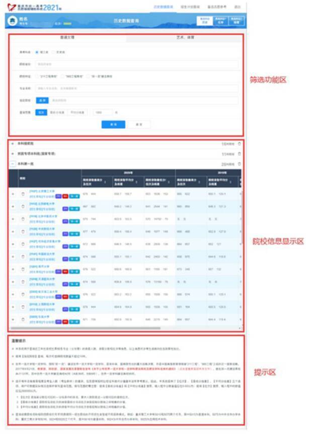 新功能！2021重庆高考志愿填报可查历史数据