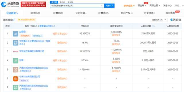 小米投资轻美电器，后者经营范围含家用电器研发等