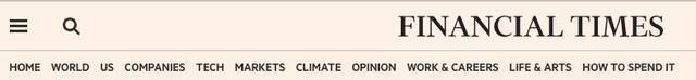 英国《金融时报》报道截图