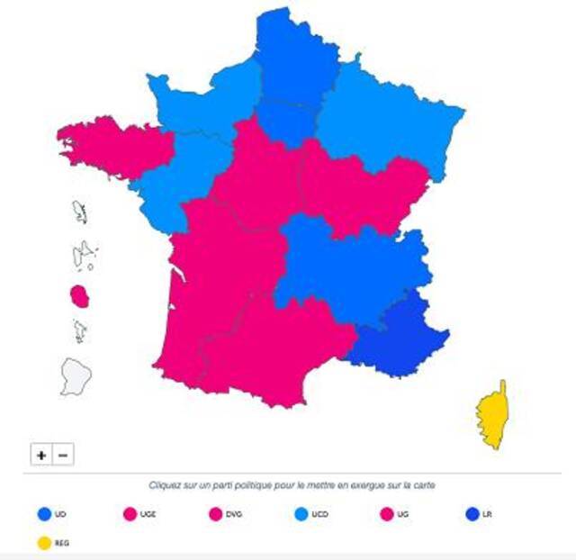 法国大区和议会选举第二轮投票结束 政治格局基本未变