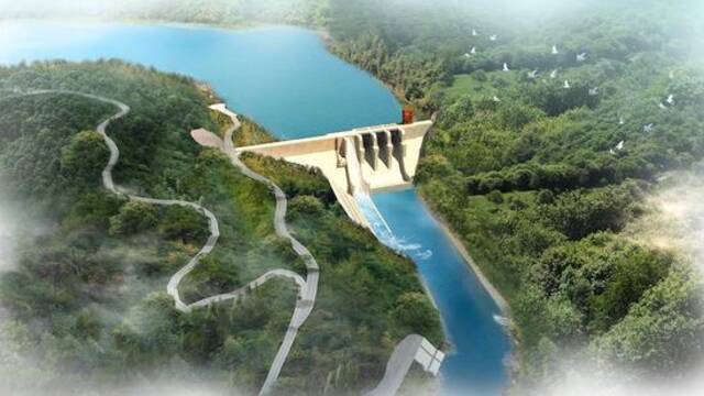 △卡利瓦大坝工程效果图（图片来源：中国驻菲律宾大使馆）