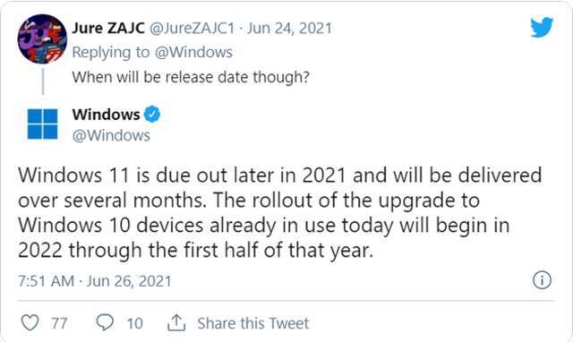 微软宣传图暗示Win11正式版发布具体时间：10月20日