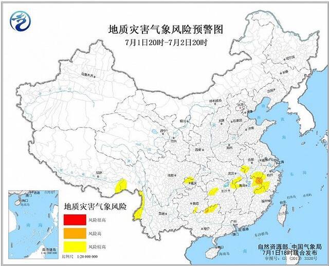 地质灾害预警：浙江安徽江西广西等局地气象风险高