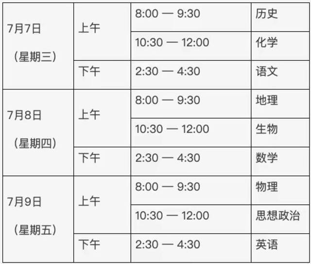 北京：2021年第二次普通高中学考合格考7月7日开考