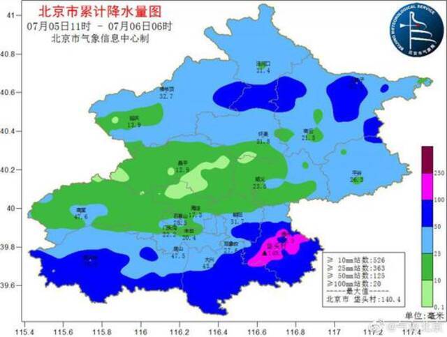 通州垡头村降雨全市最大！今日北京早高峰期间仍有雨