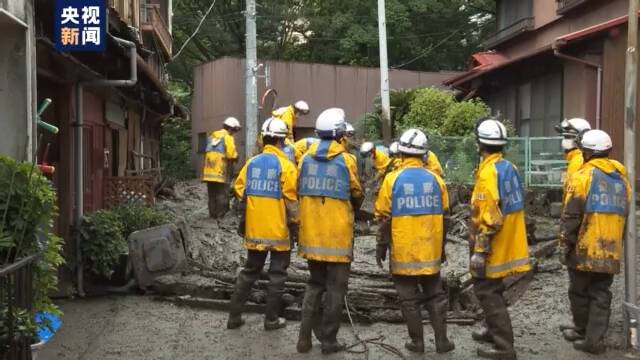 日本静冈县泥石流灾害致7人死亡 27人下落不明