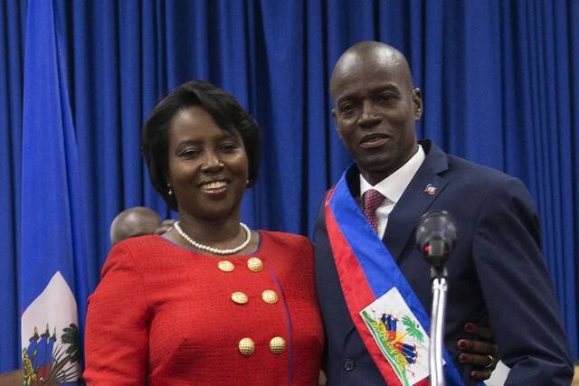 资料图：海地总统莫伊兹和夫人。/ICphoto