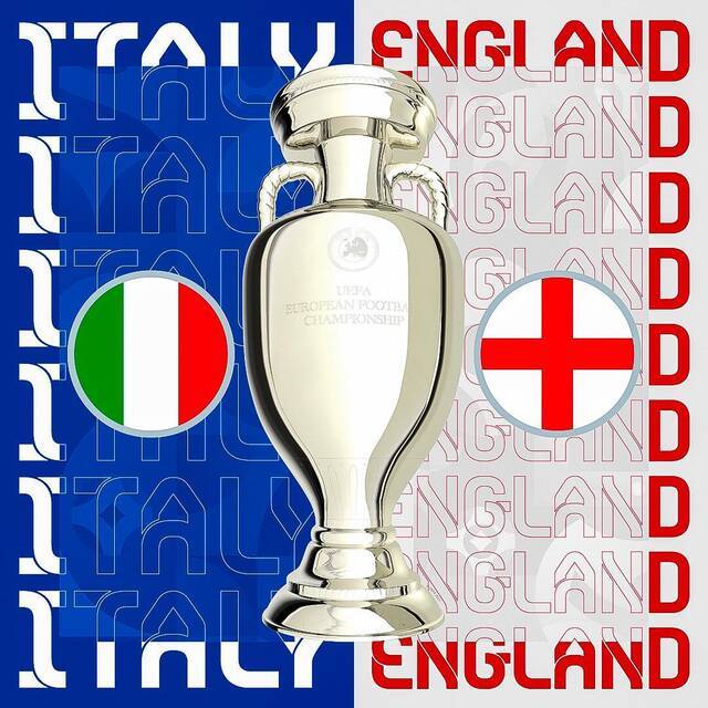 决赛，意大利VS英格兰。
