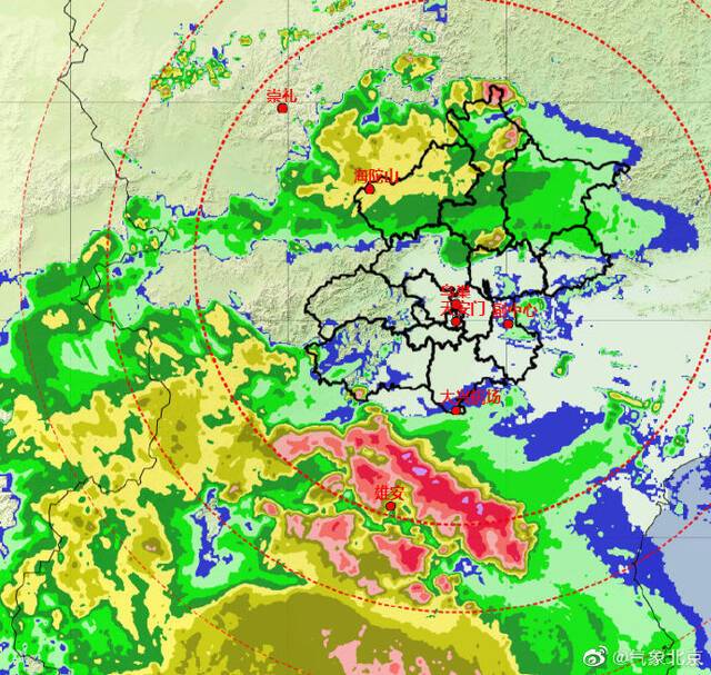 最新！预计23时前后又有强降雨自南向北影响北京