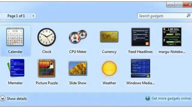 Windows桌面小部件。图片来自：lifewire