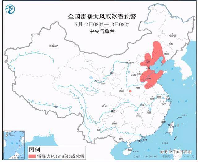 北京将有8-10级雷暴大风或冰雹，局地超11级