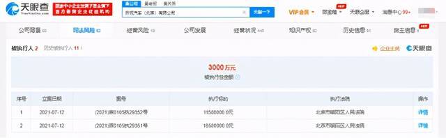 欠3000万不还，乐视汽车被乐视网告了，还要求强制执行