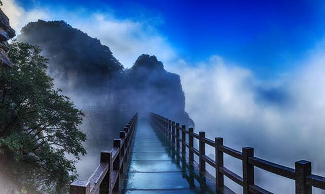 白石山玻璃栈道。图片来源：白石山官网