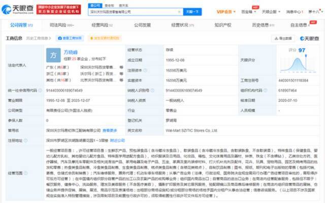 沃尔玛变更经营范围 新增新能源汽车整车销售