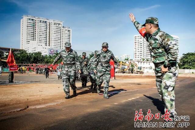 图为演练现场图片。（海建集团供图）