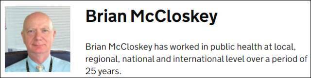 英国政府官网上对于布莱恩·麦克洛斯基的介绍页面