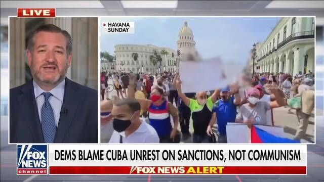 美媒用打码视频播报古巴“反政府抗议” 被拆穿：那是亲政府集会