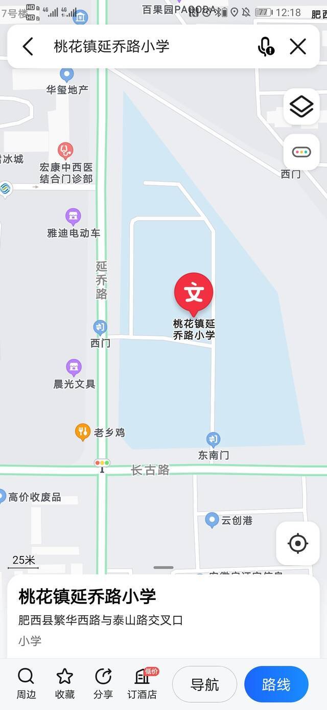 桃花镇延乔路小学地理方位