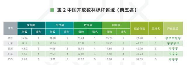 2021中国开放数林指数榜单出炉 四川全国第三