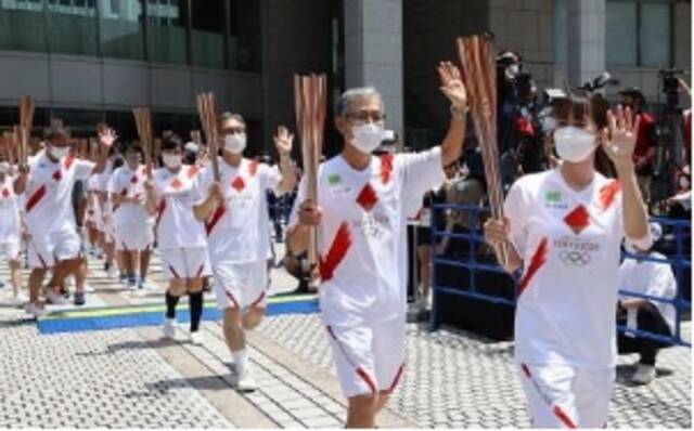 历经121天，约万名火炬手参与后，东京奥运会火炬传递即将抵达开幕式会场