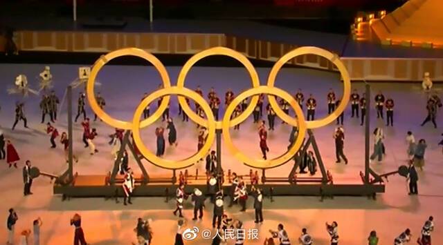 东京奥运会木制奥运五环亮相！